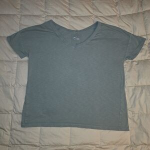 Aerie Scoop Neck Oversized Shirt Green Size M